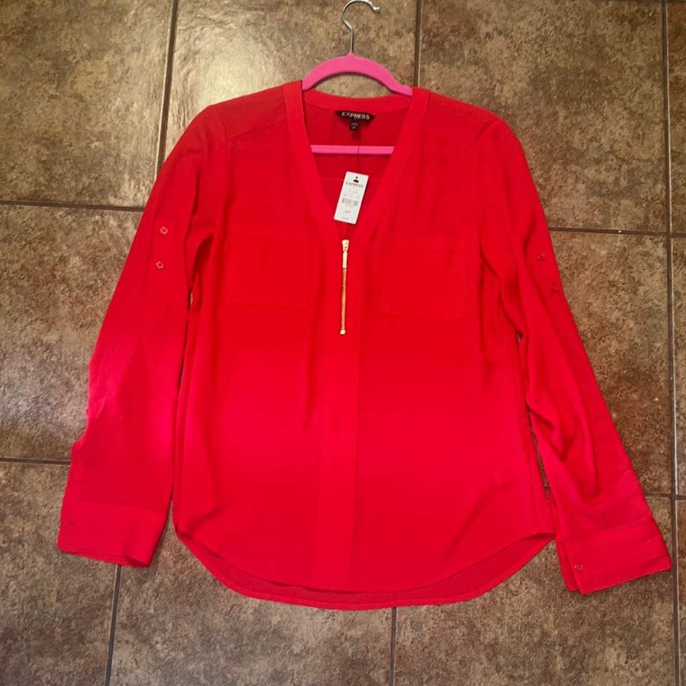 Express women’s 3/4 zip, small, NWT